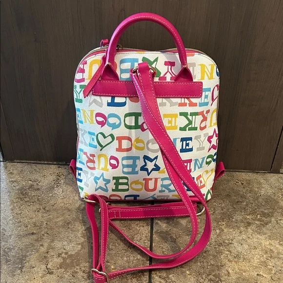 Dooney & Bourke Doodle Multicolor Rainbow Backpack display picture 1